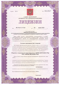 Вероника на Васильевском острове - лицензия на осуществление медицинской деятельности